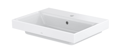 Lavoar CS, pătrat 600 mm, cu orificiu robinet, cu preaplin 2