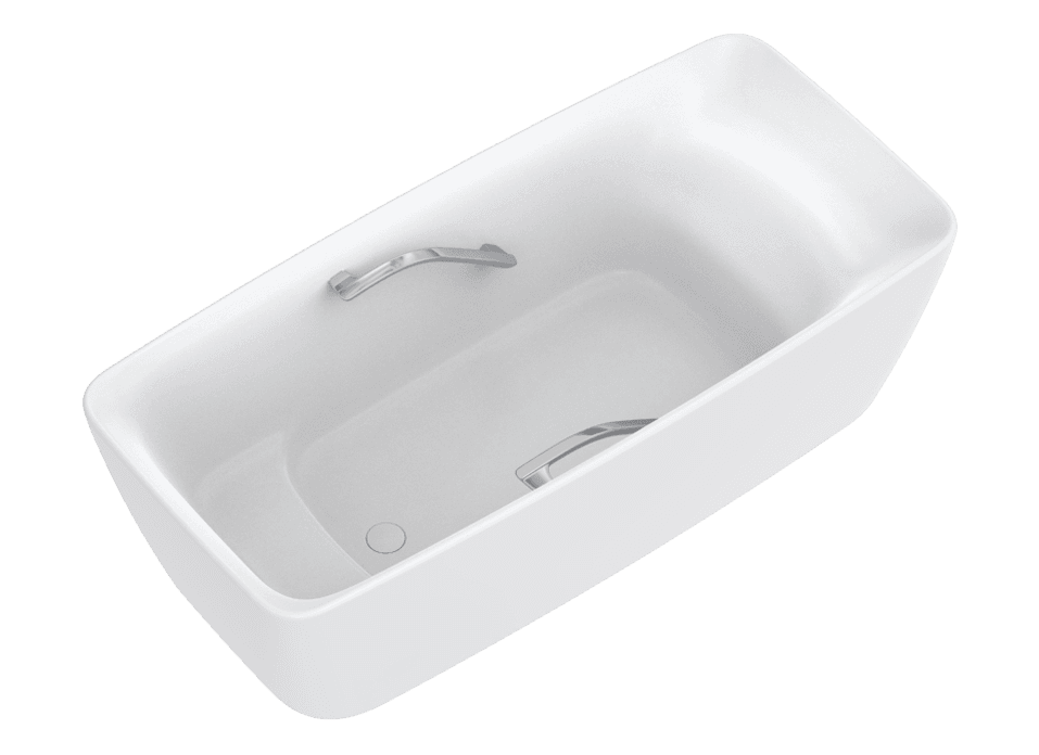 Cadă de plutire, pătrată, pe pardoseală cu mâner 3