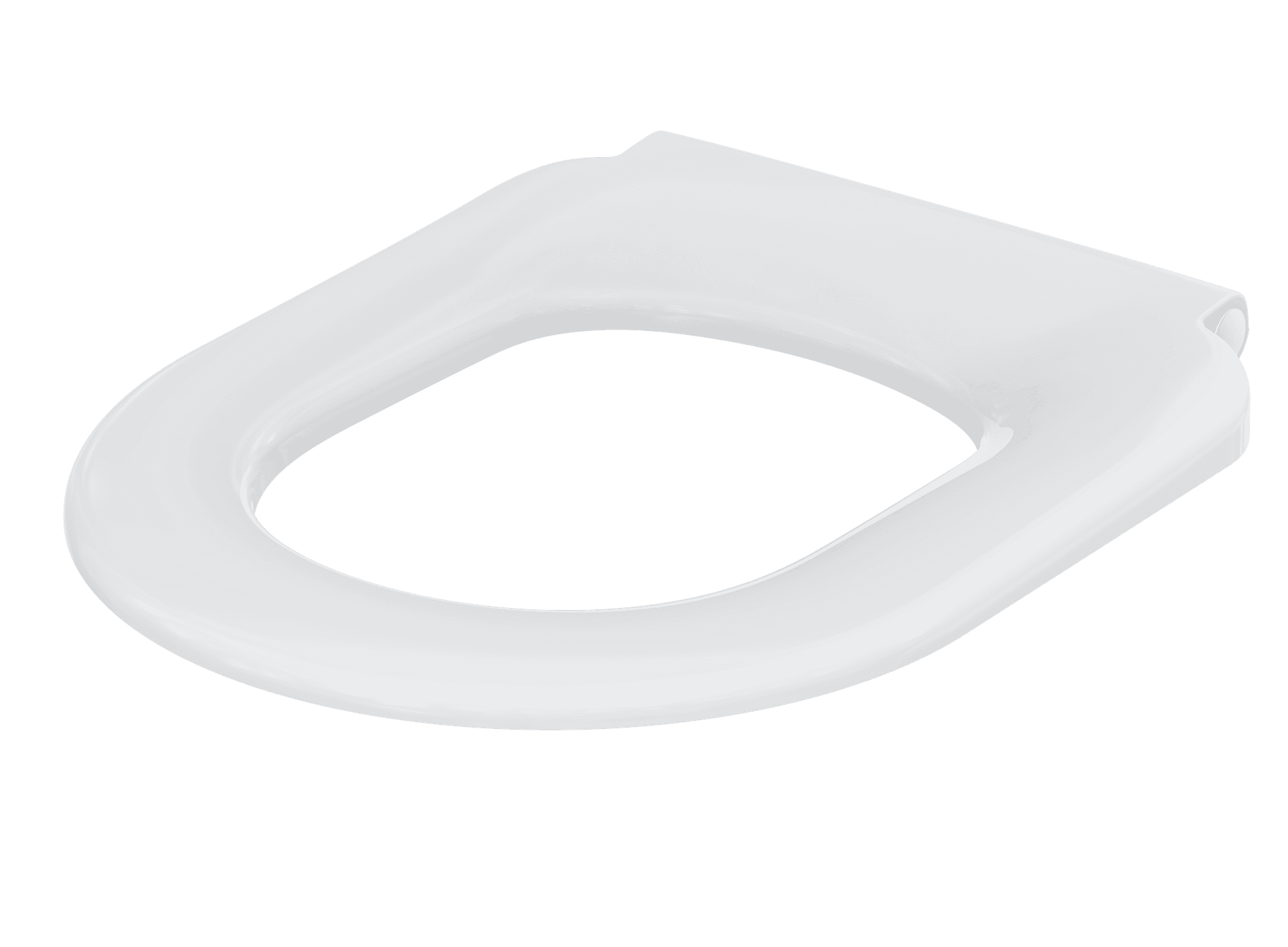 Inel capac WC CF cu balama extinsă din oțel inoxidabil și protecție antiderapantă 2