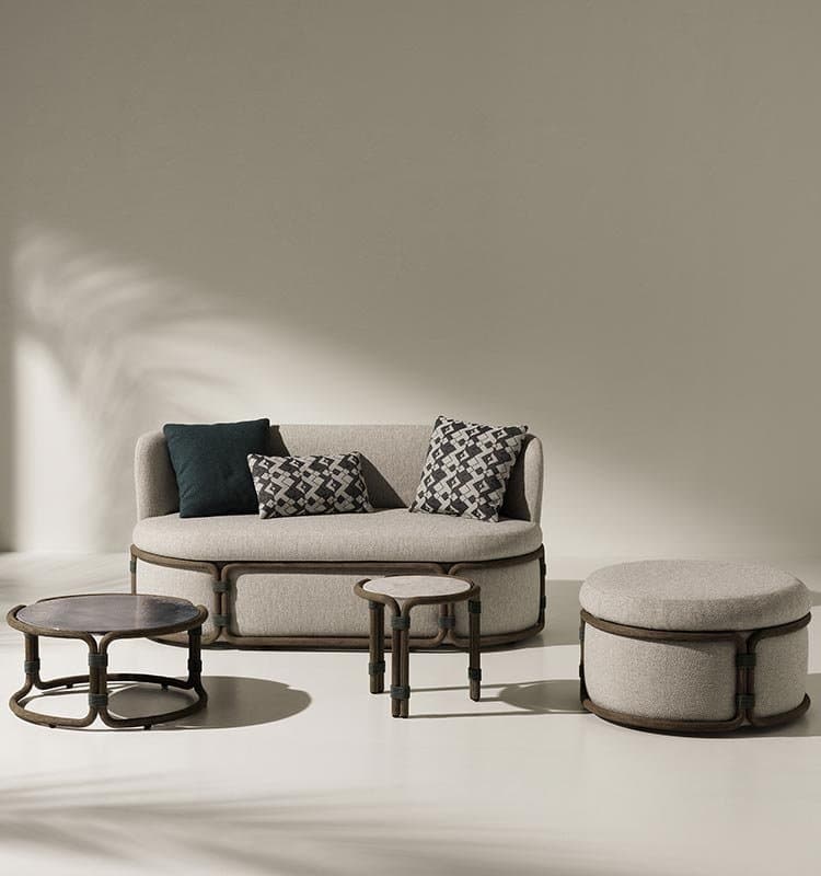 Pouf de exterior Rotin
