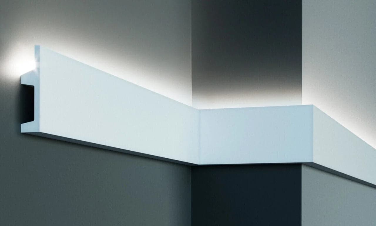 Profil pentru banda LED din poliuretan Flexibil KF504F - 10.2x2.5x200 cm