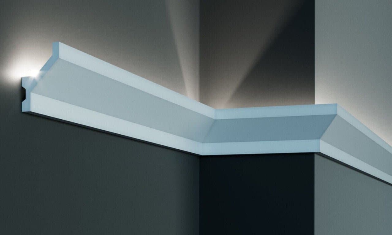 Profil pentru banda LED din poliuretan KF721 - 7.6x4.7x200 cm
