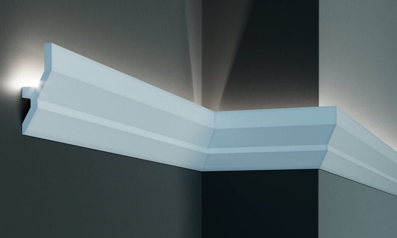 Profil pentru banda LED din poliuretan KF720 - 10x3.7x200 cm