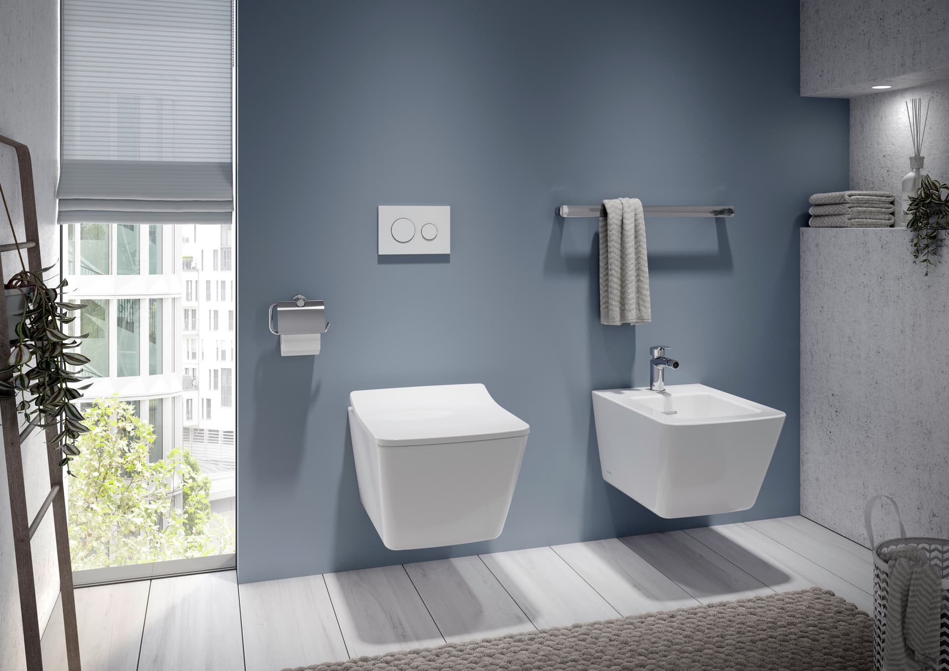 Set Vas WC TOTO SP suspendat (wall-hung) cu capac WC SP inclus