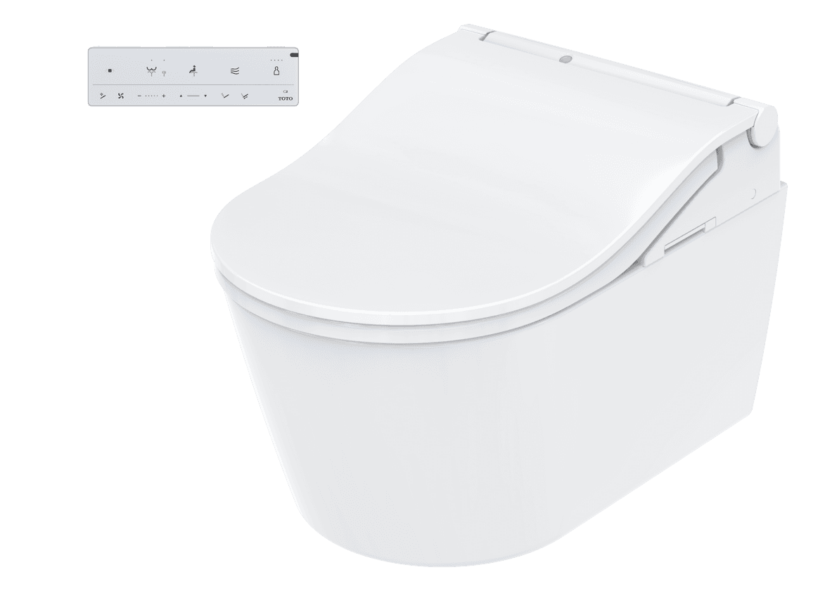 Set complet WASHLET® RW cu finisaj alb incl. telecomandă albă și finisaj alb, WC RP, suspendat pentru WASHLET®