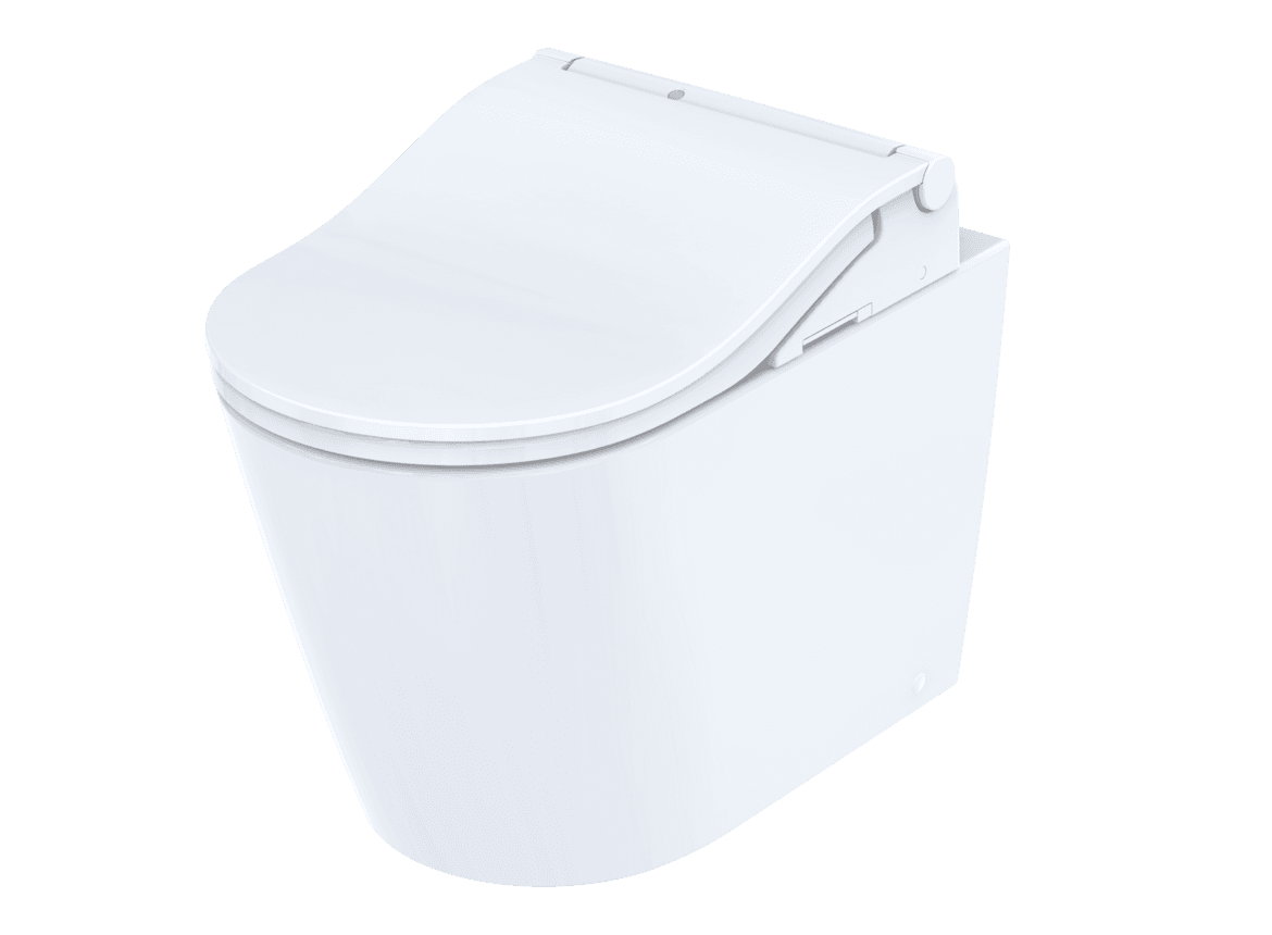 Set Complet WASHLET® RW auto flush cu finisaj alb, cu vas WC RP, back-to-wall, pe pardoseală (floor-standing)