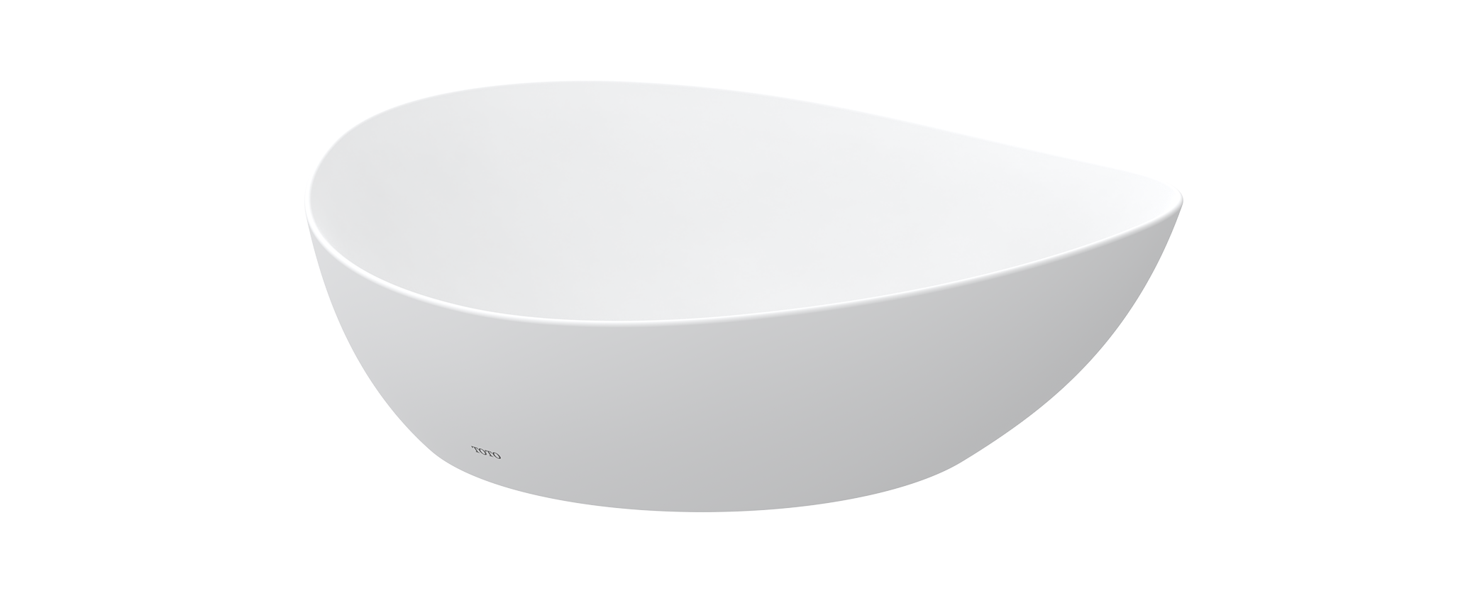 Lavoar TA, asimetric alb mat 465 mm, fără orificiu robinet, cu preaplin